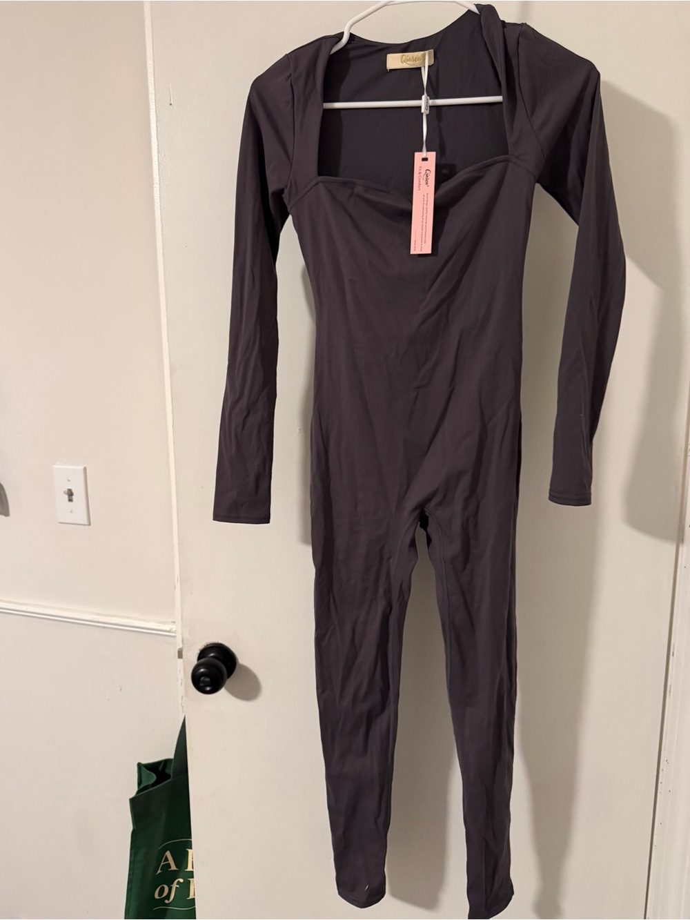 Long-Sleeve Women's Jumpsuit - Charcoal Gray